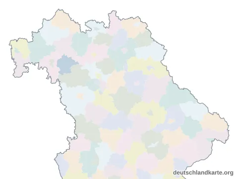 Vorschau: Karte im Bundesland vom Landkreis Kitzingen