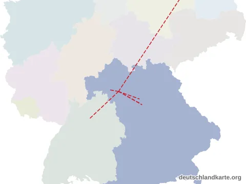 Vorschau: Entfernungskarte vom Landkreis Kitzingen