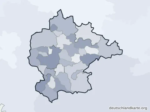 Vorschau: Ortskarte vom Landkreis Kitzingen
