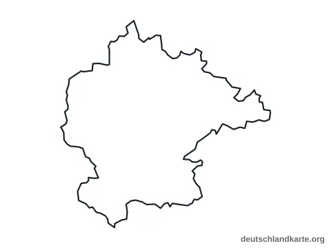 Vorschau: Umrisskarte vom Landkreis Kitzingen