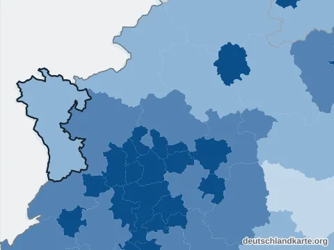 Vorschau: Bevölkerungsdichte vom Kreis Kleve