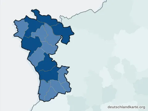 Vorschau: Einwohnerkarte vom Kreis Kleve