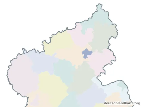 Vorschau: Karte im Bundesland von der kreisfreien Stadt Koblenz