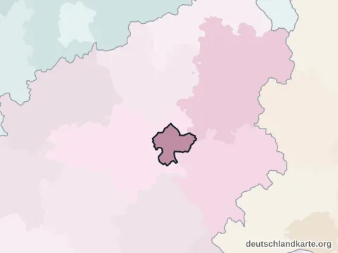 Vorschau: Nachbarkreiskarte von der kreisfreien Stadt Koblenz