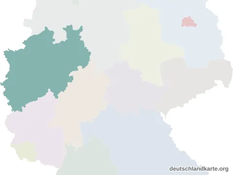 Vorschau: Lagekarte von der kreisfreien Stadt Köln