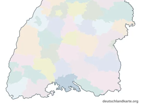 Vorschau: Karte im Bundesland vom Landkreis Konstanz