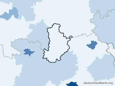 Vorschau: Bevölkerungsdichte vom Landkreis Kronach