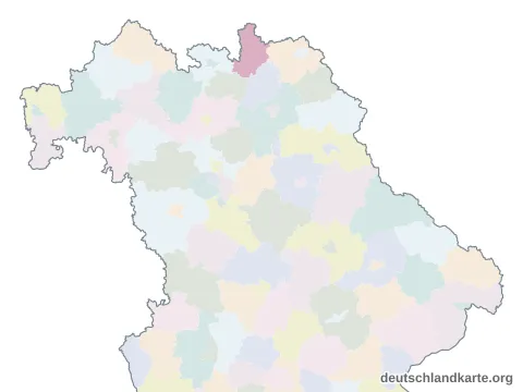Karte: Landkreis Kronach in Bayern