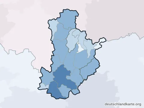 Vorschau: Einwohnerkarte vom Landkreis Kronach