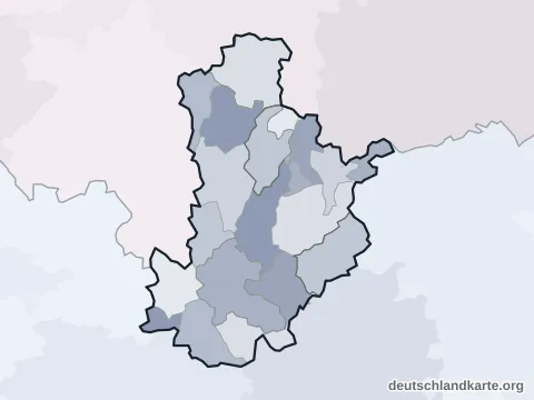 Vorschau: Ortskarte vom Landkreis Kronach