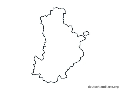 Vorschau: Umrisskarte vom Landkreis Kronach