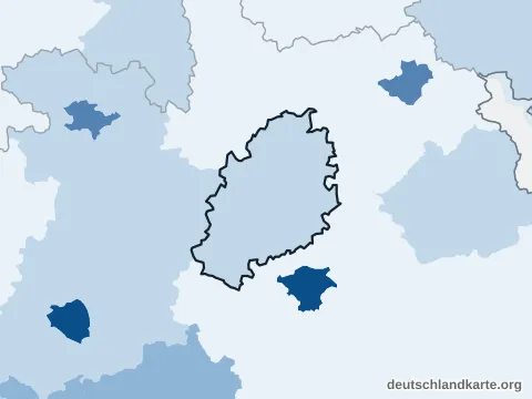 Vorschau: Bevölkerungsdichte vom Landkreis Kulmbach