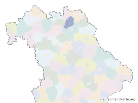 Vorschau: Karte im Bundesland vom Landkreis Kulmbach