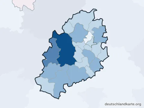 Vorschau: Einwohnerkarte vom Landkreis Kulmbach