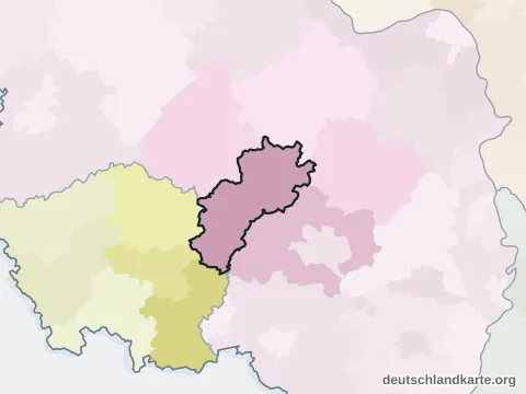 Vorschau: Nachbarkreiskarte vom Landkreis Kusel