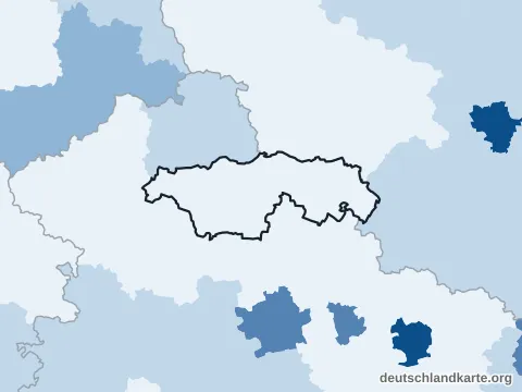 Vorschau: Bevölkerungsdichte vom Kyffhäuserkreis