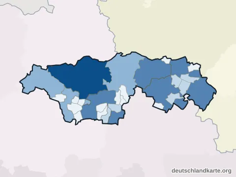 Vorschau: Einwohnerkarte vom Kyffhäuserkreis