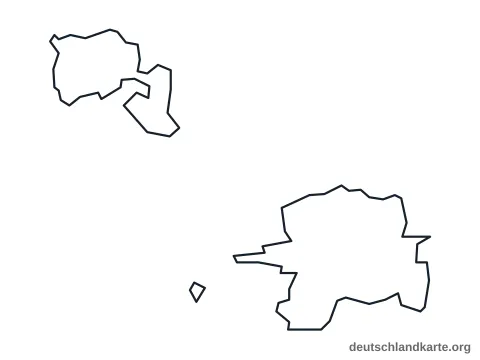 Vorschau: Umrisskarte von der kreisfreien Stadt Landau in der Pfalz