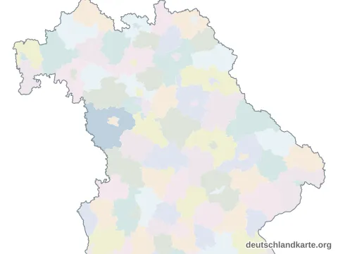 Karte im Bundesland: Landkreis Ansbach