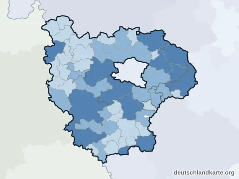 Einwohnerkarte: Landkreis Ansbach