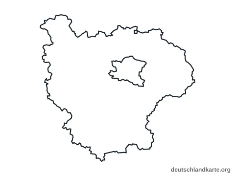 Umrisskarte: Landkreis Ansbach