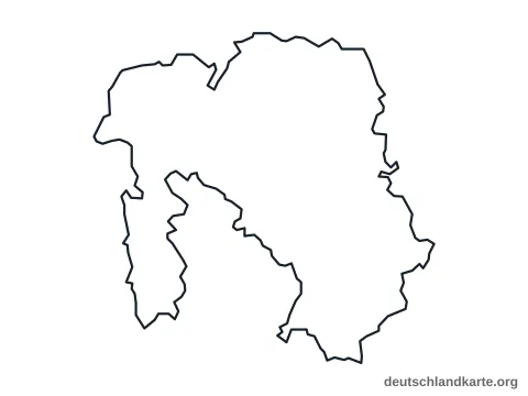 Vorschau: Umrisskarte vom Landkreis Aschaffenburg