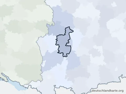 Vorschau: Nachbarkreiskarte vom Landkreis Augsburg