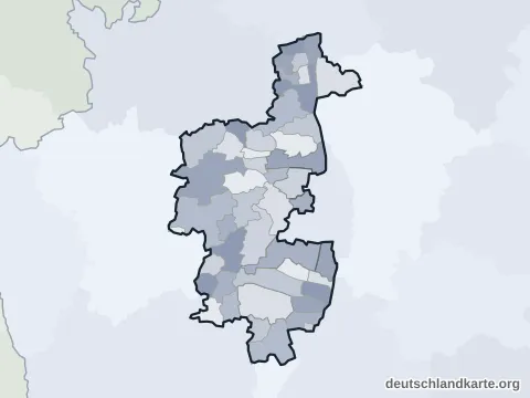 Vorschau: Ortskarte vom Landkreis Augsburg