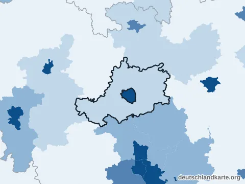 Vorschau: Bevölkerungsdichte vom Landkreis Bamberg