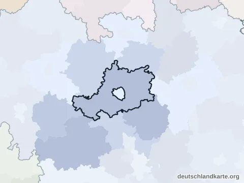 Vorschau: Nachbarkreiskarte vom Landkreis Bamberg
