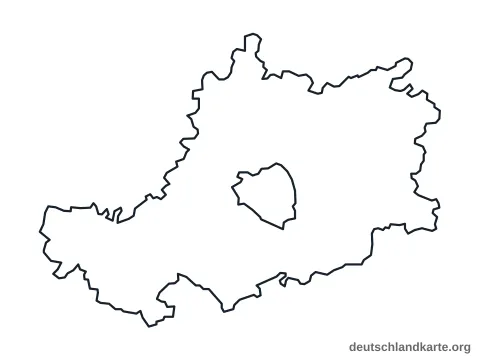 Vorschau: Umrisskarte vom Landkreis Bamberg