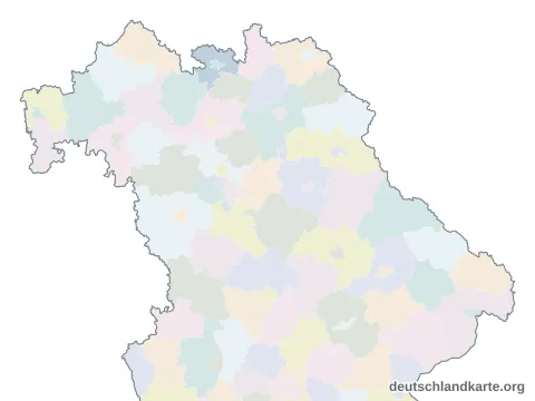Vorschau: Karte im Bundesland vom Landkreis Coburg