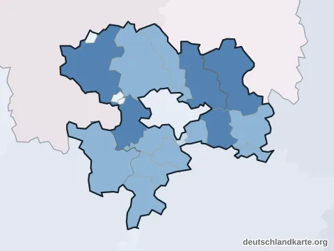 Vorschau: Einwohnerkarte vom Landkreis Coburg