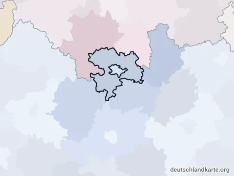 Vorschau: Nachbarkreiskarte vom Landkreis Coburg