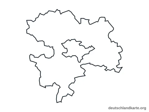 Vorschau: Umrisskarte vom Landkreis Coburg