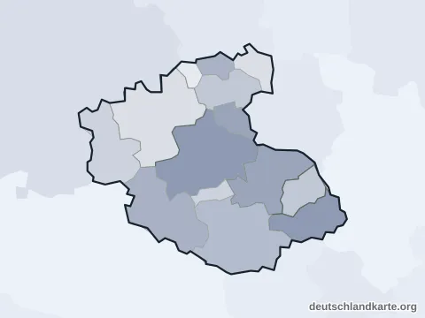 Vorschau: Ortskarte vom Landkreis Fürth