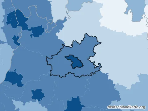 Vorschau: Bevölkerungsdichte vom Landkreis Heilbronn