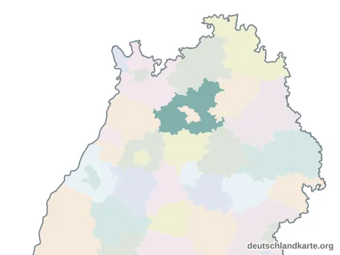 Vorschau: Karte im Bundesland vom Landkreis Heilbronn