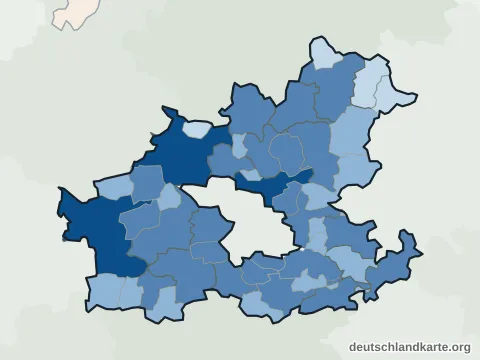 Vorschau: Einwohnerkarte vom Landkreis Heilbronn