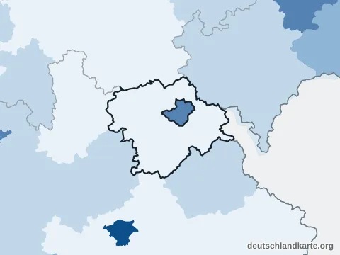Vorschau: Bevölkerungsdichte vom Landkreis Hof