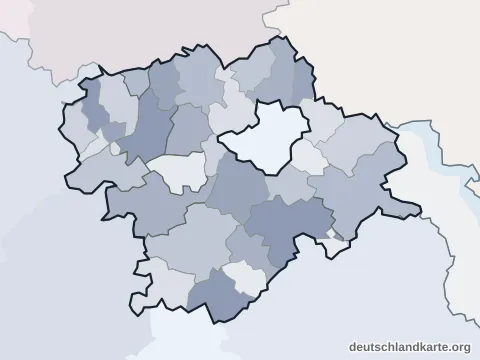 Vorschau: Ortskarte vom Landkreis Hof