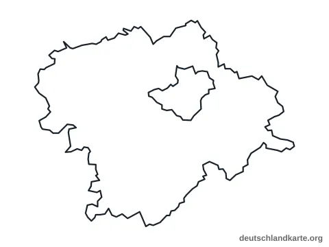 Vorschau: Umrisskarte vom Landkreis Hof