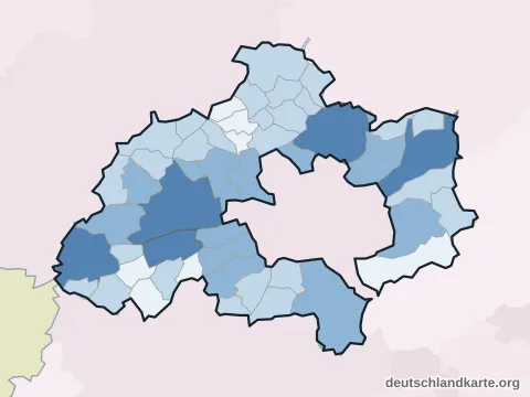 Vorschau: Einwohnerkarte vom Landkreis Kaiserslautern