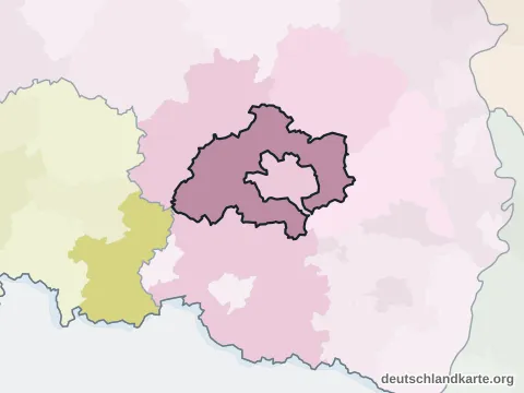 Vorschau: Nachbarkreiskarte vom Landkreis Kaiserslautern
