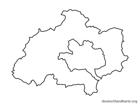 Vorschau: Umrisskarte vom Landkreis Kaiserslautern