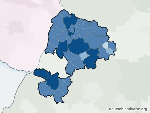 Vorschau: Einwohnerkarte vom Landkreis Karlsruhe