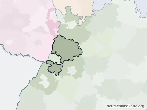 Vorschau: Nachbarkreiskarte vom Landkreis Karlsruhe