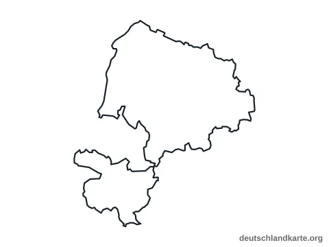 Vorschau: Umrisskarte vom Landkreis Karlsruhe