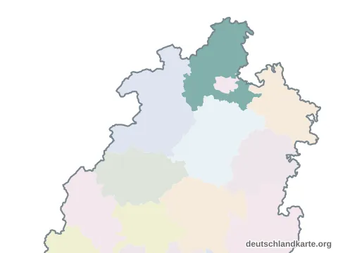 Vorschau: Karte im Bundesland vom Landkreis Kassel