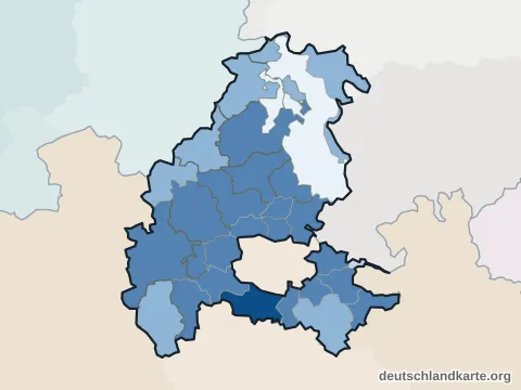 Vorschau: Einwohnerkarte vom Landkreis Kassel